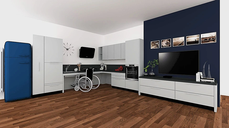 Models and prices of kitchen for disabled people